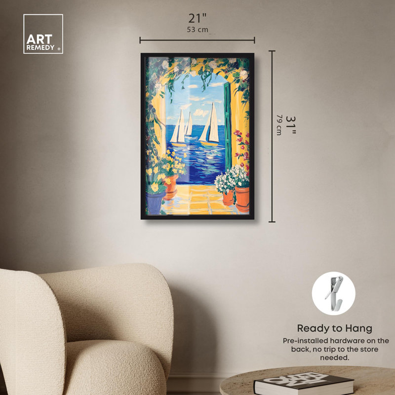 «Coastal View Fun Pet» par Art Remedy, H 31 po x l 21 po, Noir