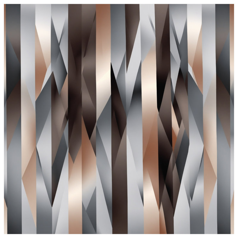 Bronze Silver Striped Double Sided Throw Pillows, 20 x 20 inches