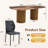 78.7" Large Farmhouse Kitchen Dinning Table Set Double Robust Pedestal-112473787-112473789-112829284