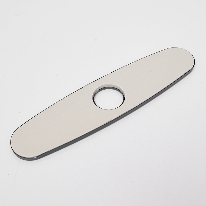 10 po Écusson de plaque de recouvrement pour évier de cuisine, Nickel brossé
