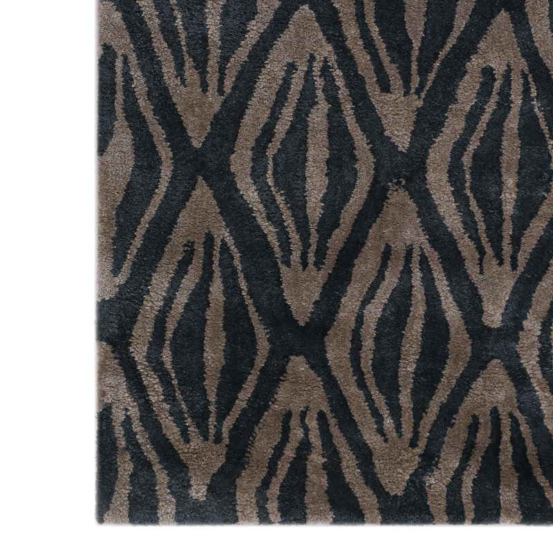 Viscose Abstract Indoor Rug, Runner 2'7" x 12'