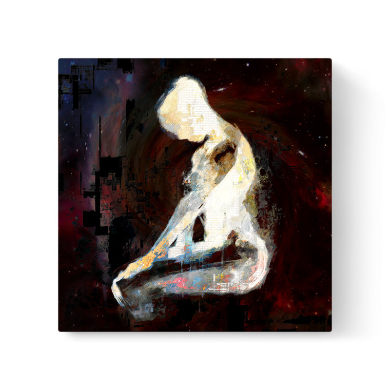Au-delà de la beauté III - peinture sur toile tendue, H 24 po x l 24 po x P 1,5 po