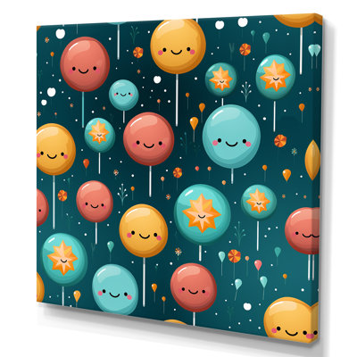 Lollipop Dream Pattern II - Food Donuts Wall Art