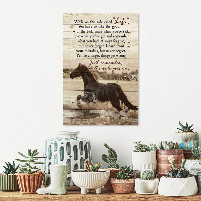 «Just Rappel the Ride Goes on», impression sur toile tendue, H 14 po x l 11 po x P 1,25 po