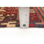 Tapis décoratif en laine de conception unique noué à la main New Age 4 pi 2 po x 6 pi 2 po bringé brun/rouge