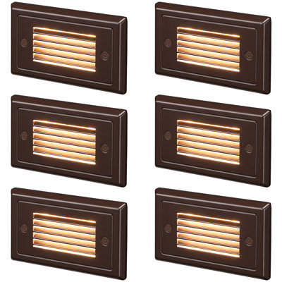 Éclairage de marches à DEL à intensité variable de qualité commerciale, éclairage intérieur / extérieur pour escalier, étanche IP65, homologué ETL