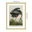 «Great Blue Heron in Pearl White» par John James Audubon, reproduction d'art encadrée sur bois-112631576