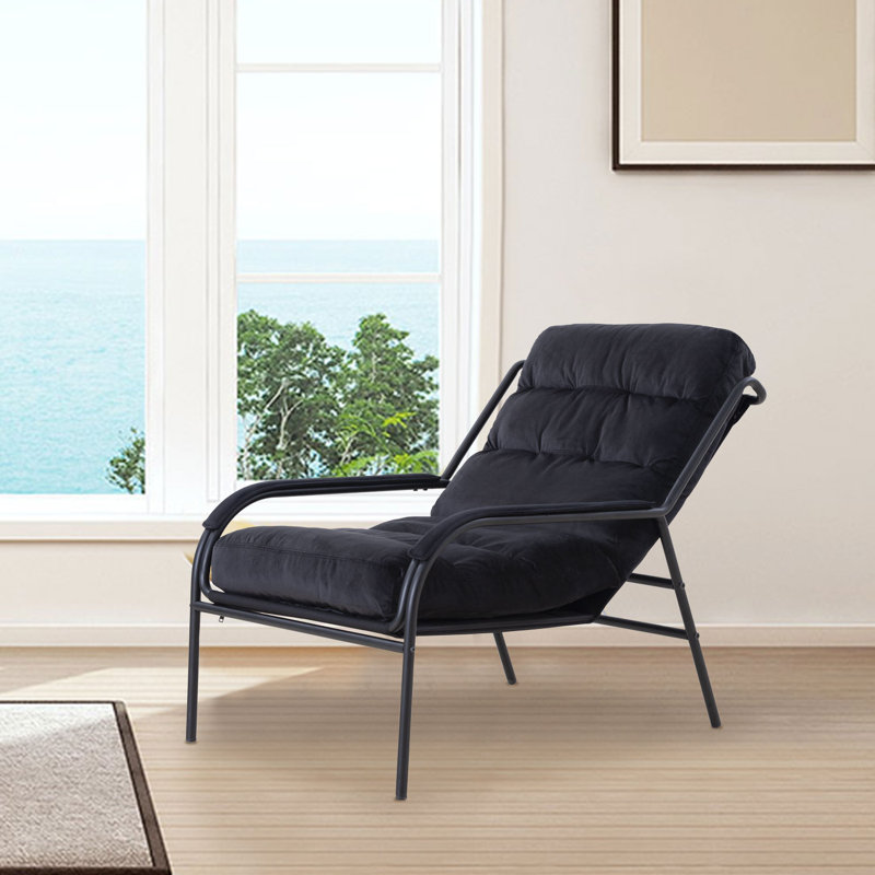 Velvet Armchair, Black