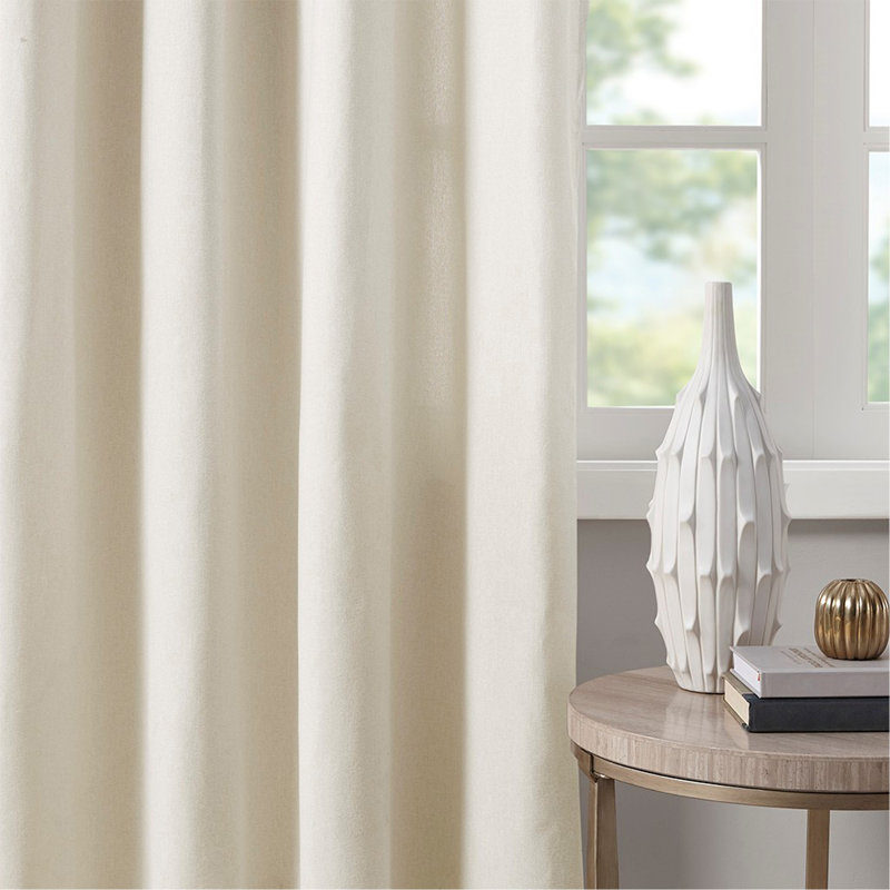 Solid Piece Dyed Grommet Top Curtain Panel, 50" W x 63" L