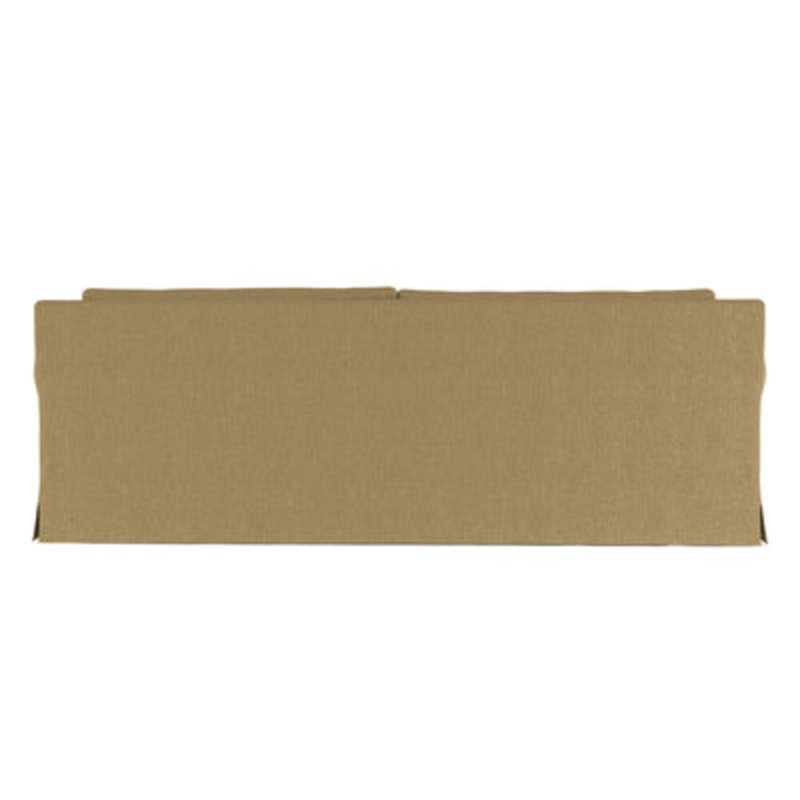 Canapé à accoudoirs arrondis Ludlow, H 34 po x l 84 po x P 42 po, Patiné, Lin à tissage carré massepain