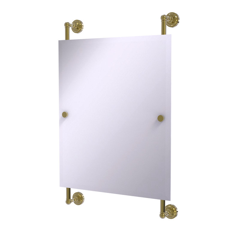 Marchmont Wall Mirror, Unlacquered Brass, 32" H x 21" W