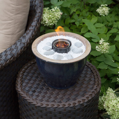 EchoFlame Metal Bio-Ethanol Outdoor Tabletop Fireplace