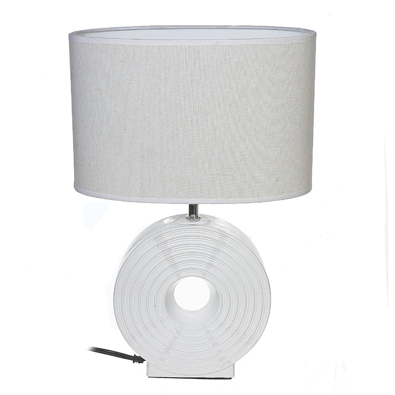 Lampe de table 17,75 "avec prise, Blanc