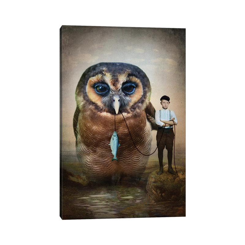 Buddies par Catrin Welz-Stein - impression d'art graphique, H 12 po x l 8 po x P 0,75 po, Toile tendue, Pas de tapis