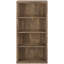 Bibliothèque moderne à 5 niveaux en brun, grand rangement pour le bureau et la chambre à coucher, bibliothèque brune aux lignes épurées, bureau de chambre à coucher de style, tablettes réglables personnalisées