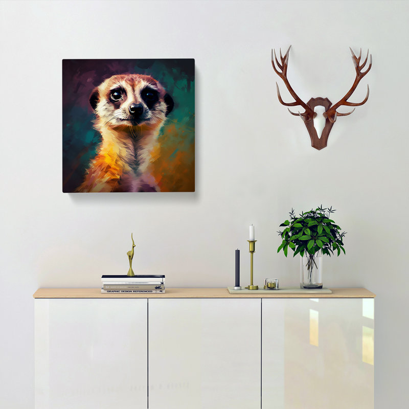Meerkat No.1 - Wrapped Canvas, 50cm H x 50cm W x 3cm D