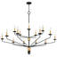 Lustre noir mat 15 lumières Alexander-127362201