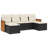 Vidaxl Garden Sofa Set Black, Cream White