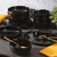 Gibson Home Oslo 12 Piece Porcelain Dinnerware Set - Black