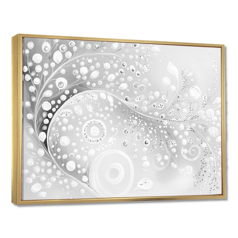 «Abstract Luminous Spiral Waves II», art mural abstrait avec vagues modernes, H 12 po x l 20 po, Doré