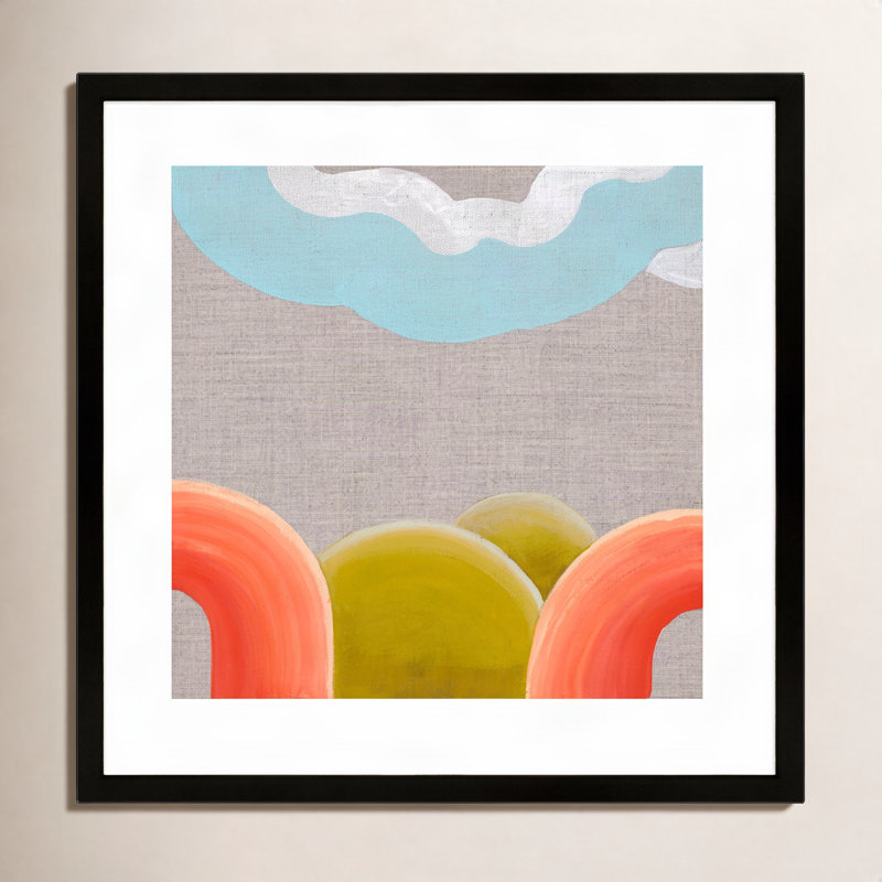 Sunrise 1 By Andrea Stokes - Framed Wall Art, 44" W x 44" H, Black Framed