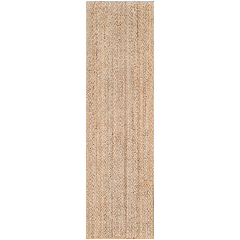 Tapis brun en jute Westshore, Tapis de couloir 2 pi 3 po x 8 pi