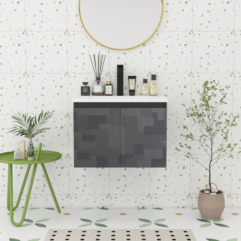 Meuble-lavabo mural Minimalist Design, 24"
