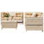 5 Piece Garden Sofa Set Solid Wood Pine-1558751835