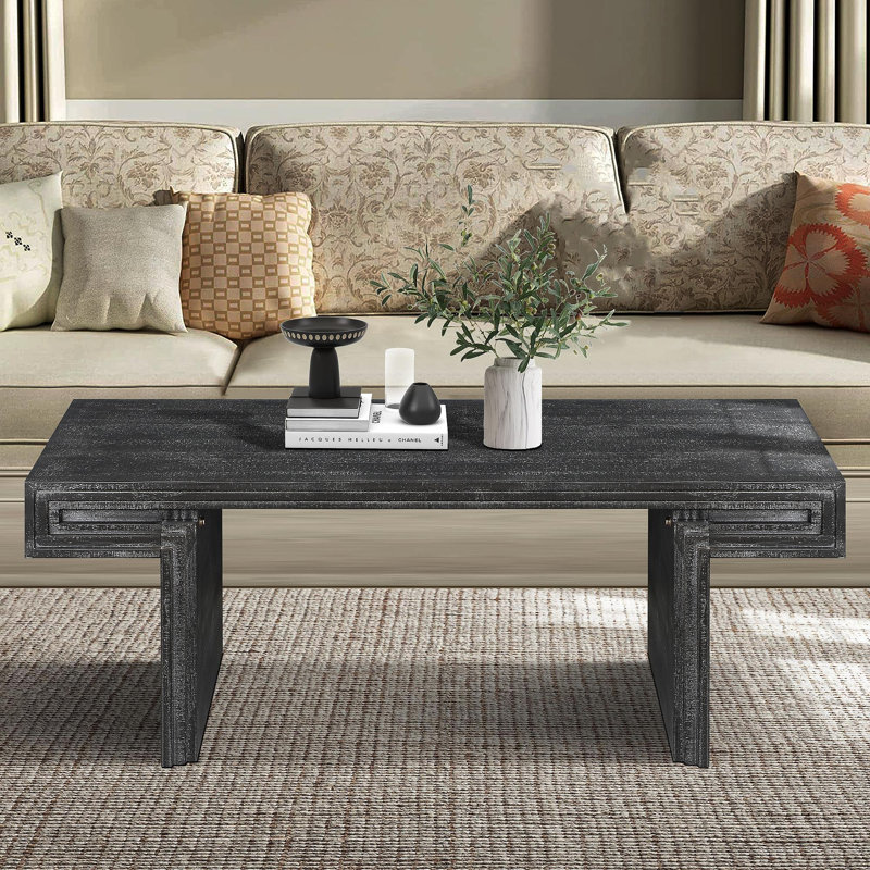 Table basse American Vintage, Noir antique