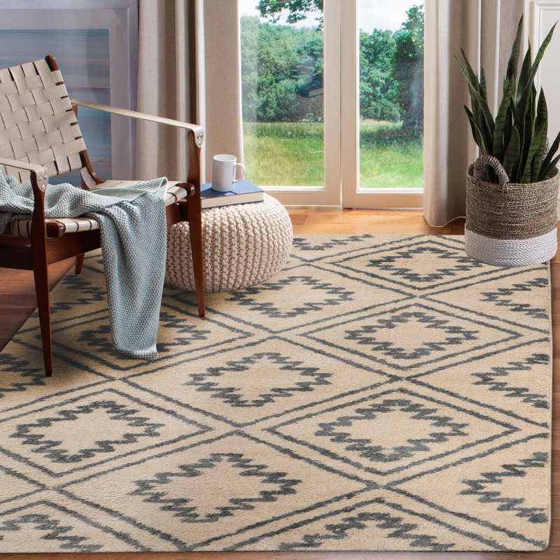 Malachi Geometric Shag Area Rug, Rectangle 160 x 230cm