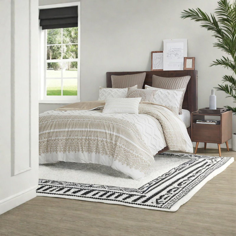 Ensemble de literie de charme charmant, 100% coton confort, décoration de chambre essentielle