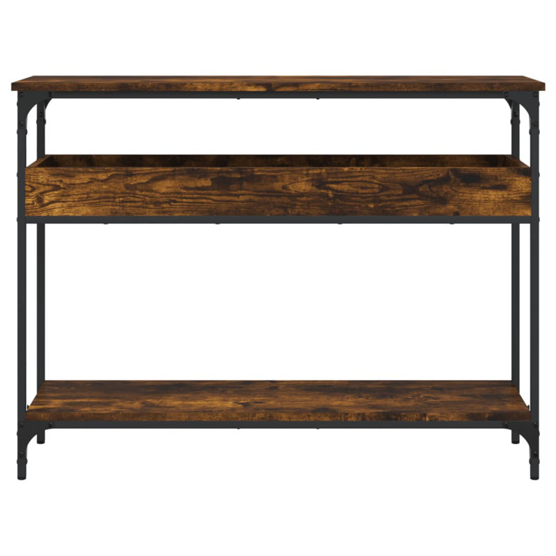 Wareesha Console Table, 29.5" H x 39.4" W x 11.4" D , Smoked Oak