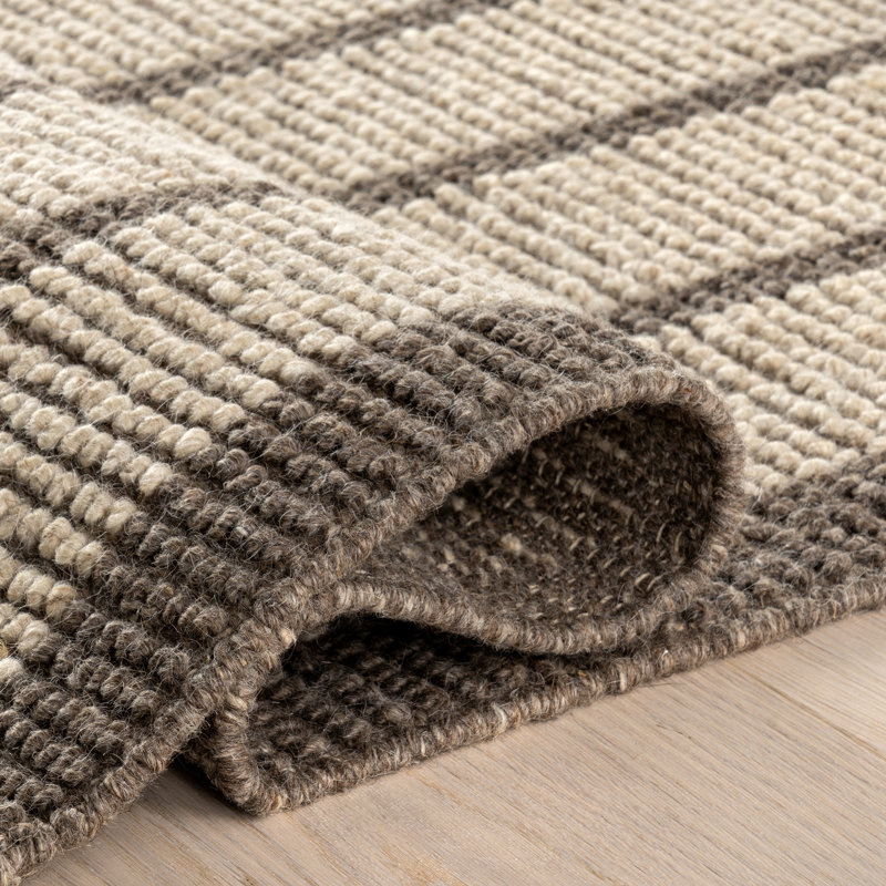  Eva Block Stripe Wool Area Rug, Rectangle 9' x 12'