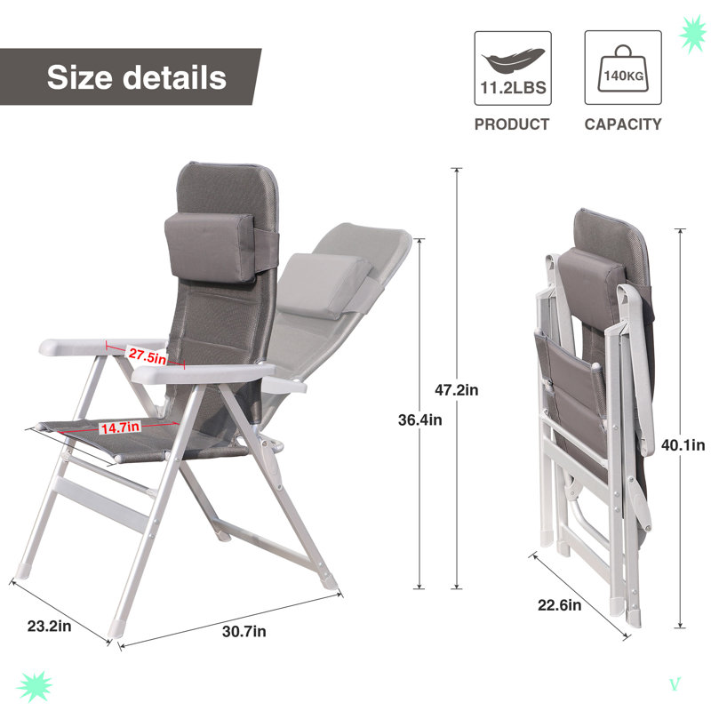 Chaise de camping inclinable Menatac