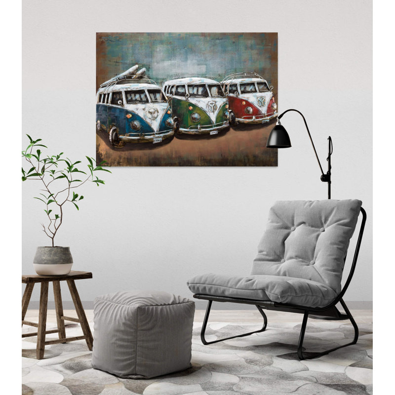 Handmade Traditional Transportation Wall Decor on Metal
