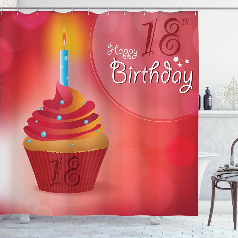 Shower Curtain with Hooks Included, 75"H x 69"W