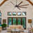 Oversized Windmill - Blade Modern Farmhouse Standard LED Ceiling Fan with Remote Control and Light Kit Included-110096758-110096759
