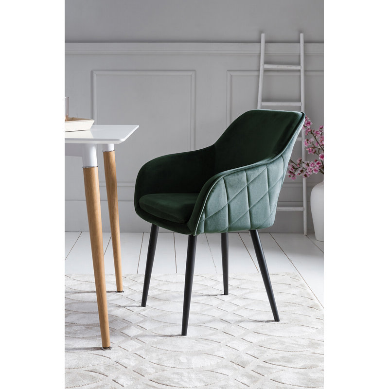 6 - Person Dining Set, Black/Natural/Fir green, Natural/Fir green/Black, 75cm H x 240cm W x 110cm D