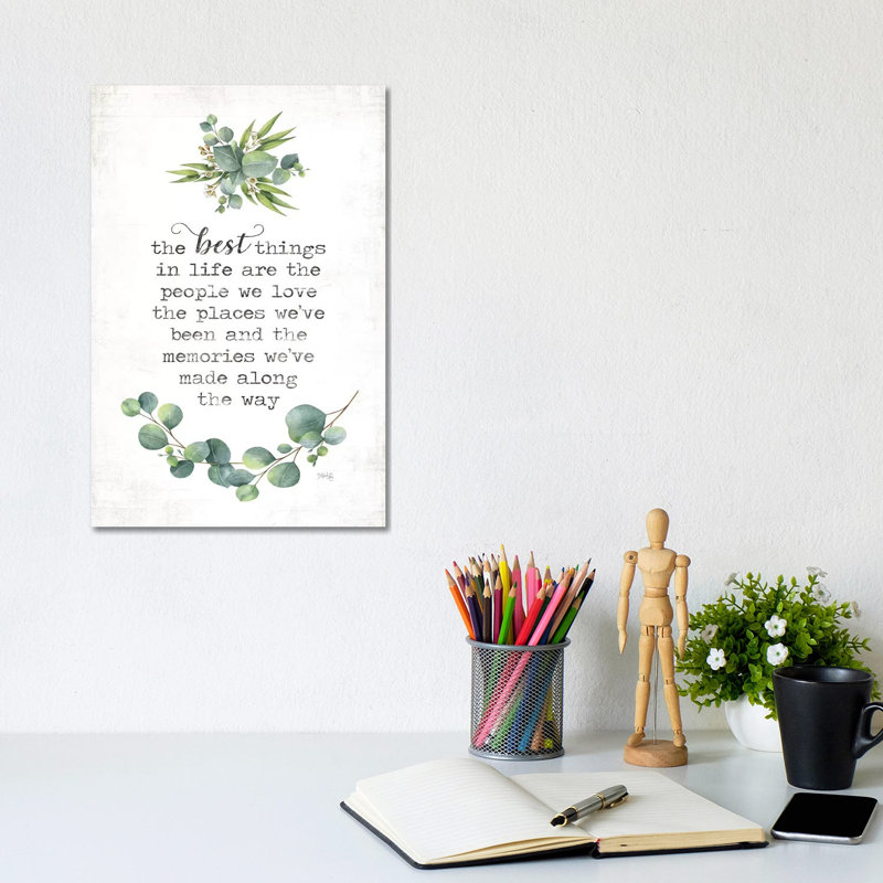 The Best Things by Marla Rae - Wrapped Canvas Print, 20.32 cm H x 30.48 cm W