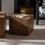 Ensemble de 2 tables basses gigognes noyer-121069824