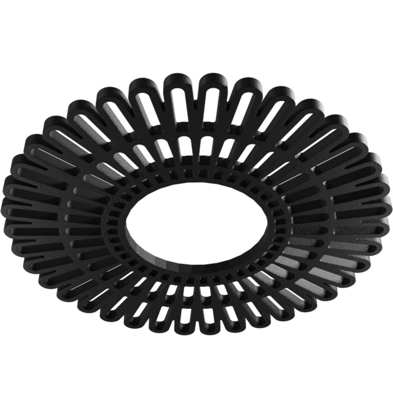 Médaillon de plafond architectural en PVC de qualité architecturale 18 po x P 6,5 po x P 1/2 po, noir, Noir