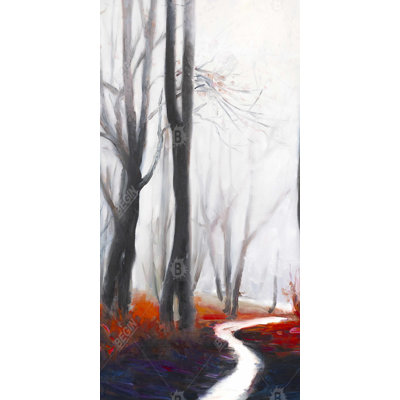 Mysterious forest with stream - 15.75"x31.50" Desk mat