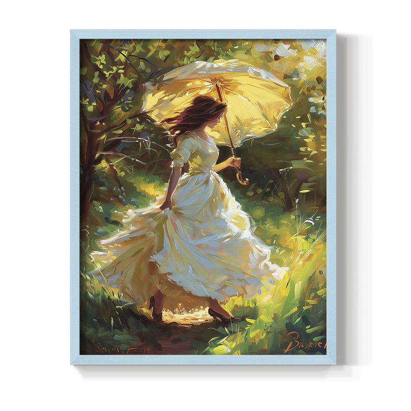 Series DCCCLXVI Framed Print - Solid Wood, Blue, 15" H x 12" W