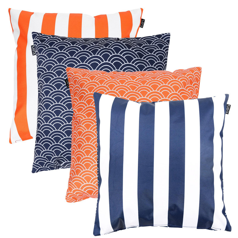 Indoor / Outdoor Striped Multi Square Cushion