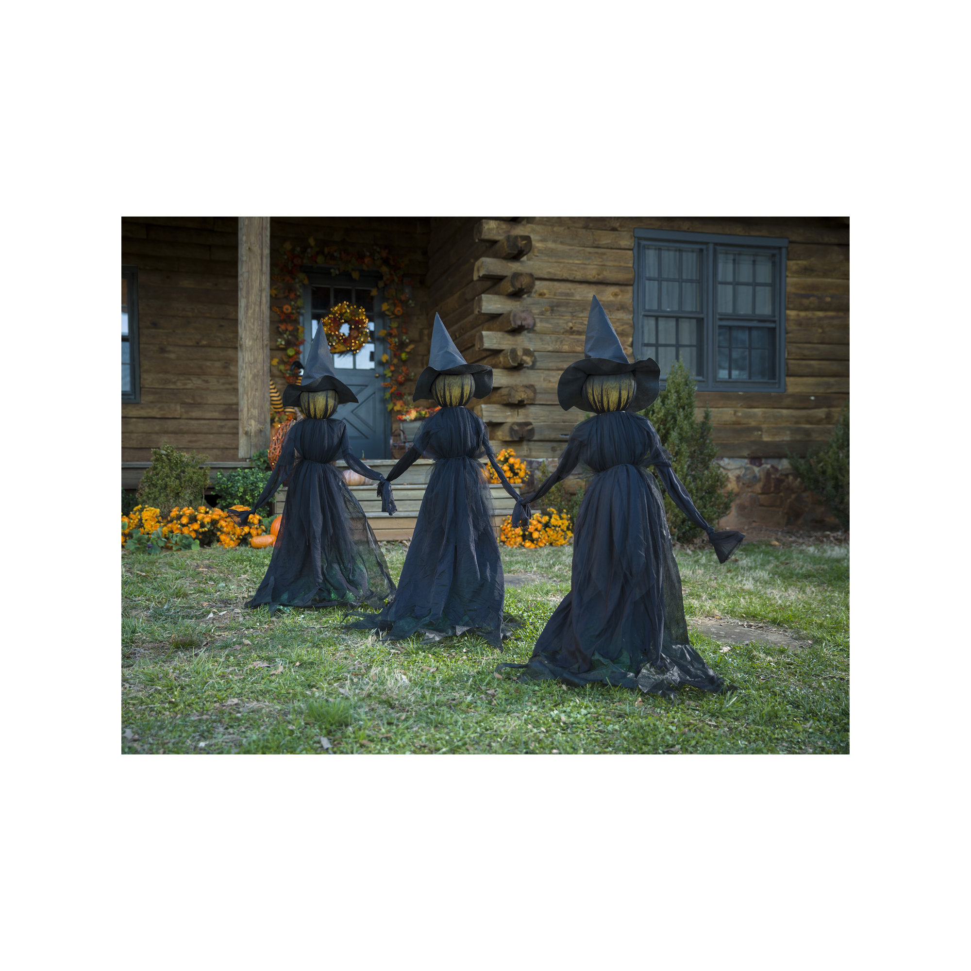 Halloween Lighted Witch Outdoor Stakes, 18 "x 18"