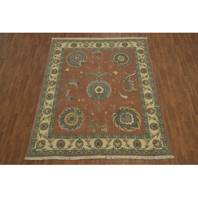 Elegant Terra Cotta Traditional Area Rug 8x10