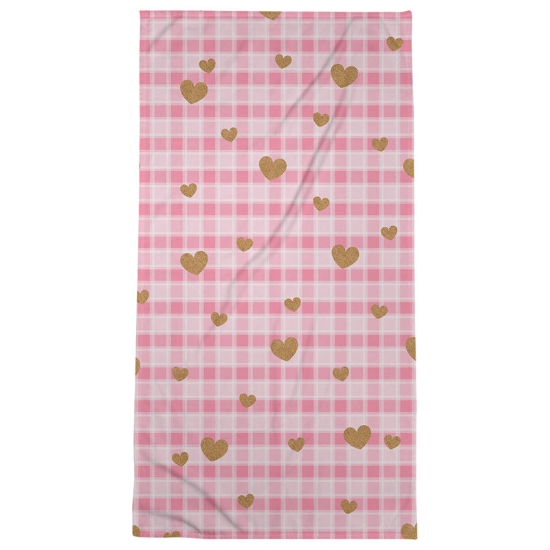 Bath Towel, Pink/Yellow, Bath Towel, Poly/Cotton