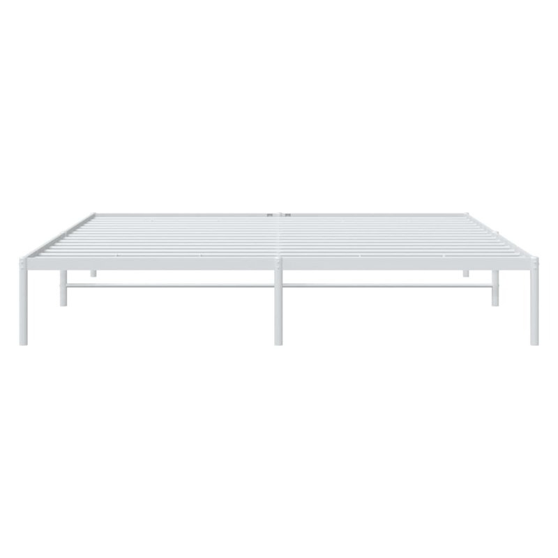 Metal Bed Frame White, Super Single