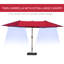 Parasol extérieur rectangulaire en acier de 15 pi Outsunny-1859024997