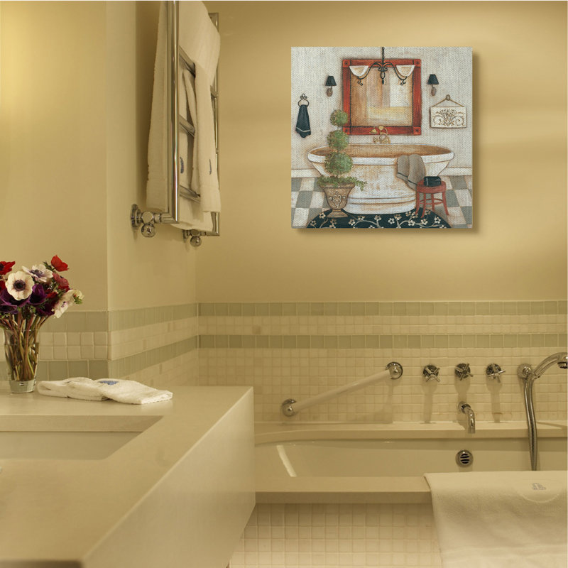 Chic chic pour salle de bain, Toile tendue, H 36 po x l 36 po x P 1,5 po